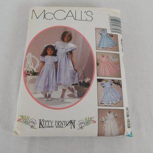 McCalls 4375 Sewing Pattern Dress Pinafore Pantaloon Sz 7 Smocking Cut Complete